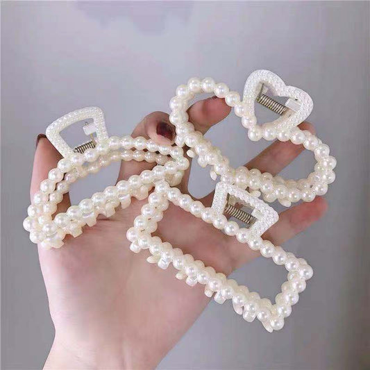Women Pearl Claw Clip