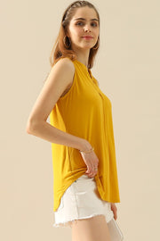 Ninexis Full Size Notched Sleeveless Top