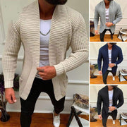 Striped Casual Knitted Cardigan For  Men