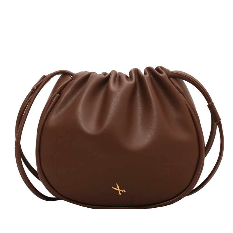 Small Round Drawstring Shoulder Bag