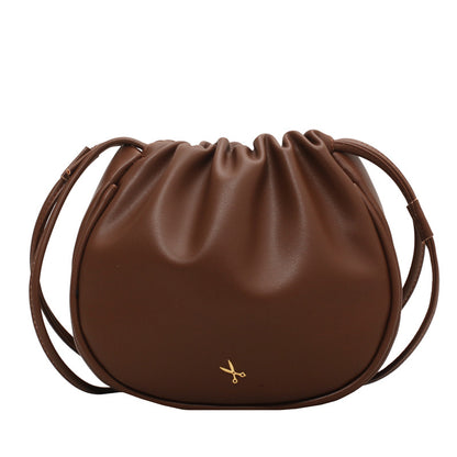Small Round Drawstring Shoulder Bag