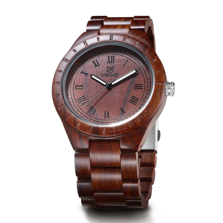 Wooden quartz watch