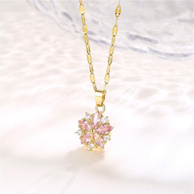 Crystal Snowflake Women Necklace