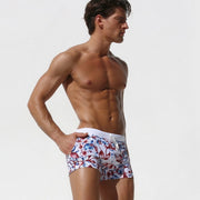 Double pocket men's swimming trunks