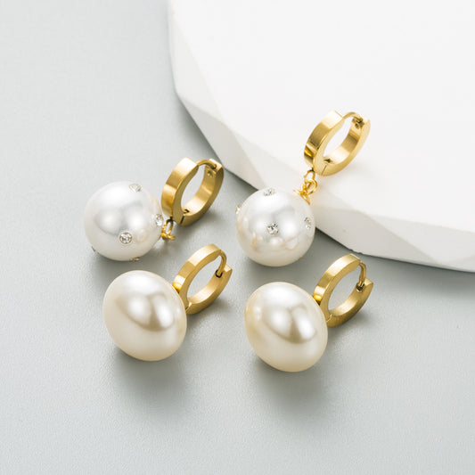 European & American Style Gold-Plated Lightweight Earrings – Pair