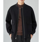 Baseball Collar Double-sided Woolen Jacket For Men