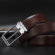 Pin buckle men's belt