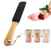 Foot care wooden handle foot rubbing