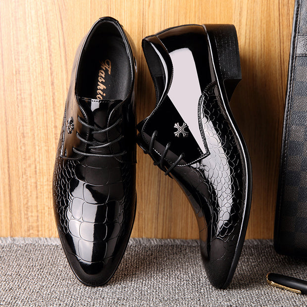 Shiny Lace-Up Dress Shoes