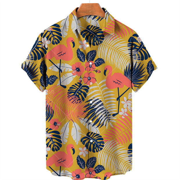 Summer Casual Printed Hawaiian Shirt Vacation Seaside Men