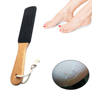 Foot care wooden handle foot rubbing