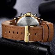 Men Leather Quartz Watch