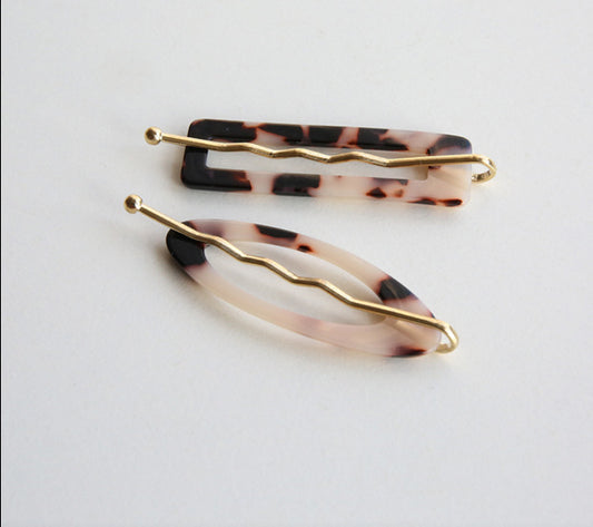 leopard pattern side clips