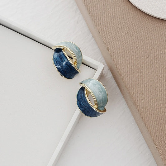 Blue stud earrings