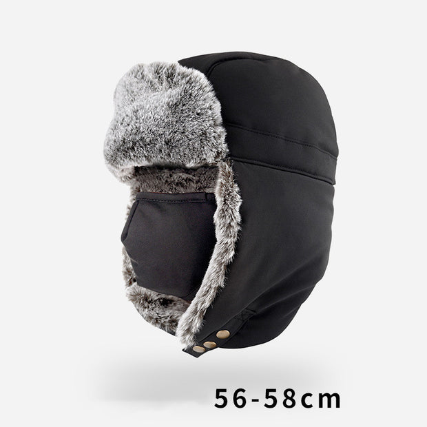 Winter Warm Velvet Mask Face Protection Hat