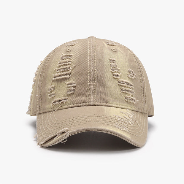 Distressed Adjustable Cotton Baseball Cap