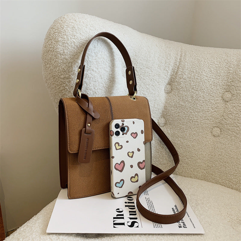 Simple Stitching Square Top Handle Bags