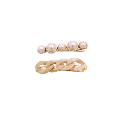 Women pearl and chain  hairpin