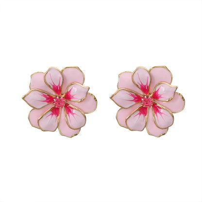 Oil Drip Flower earrings
