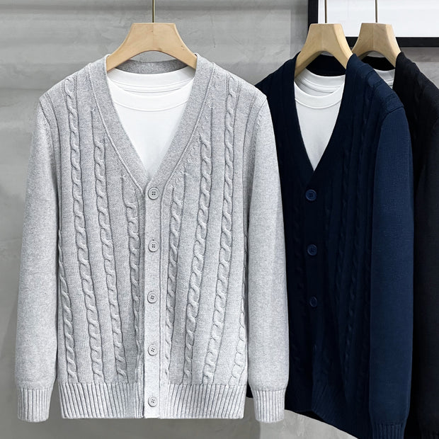 Men's Knitted Autumn And Winter Sweater Casual Cardigan