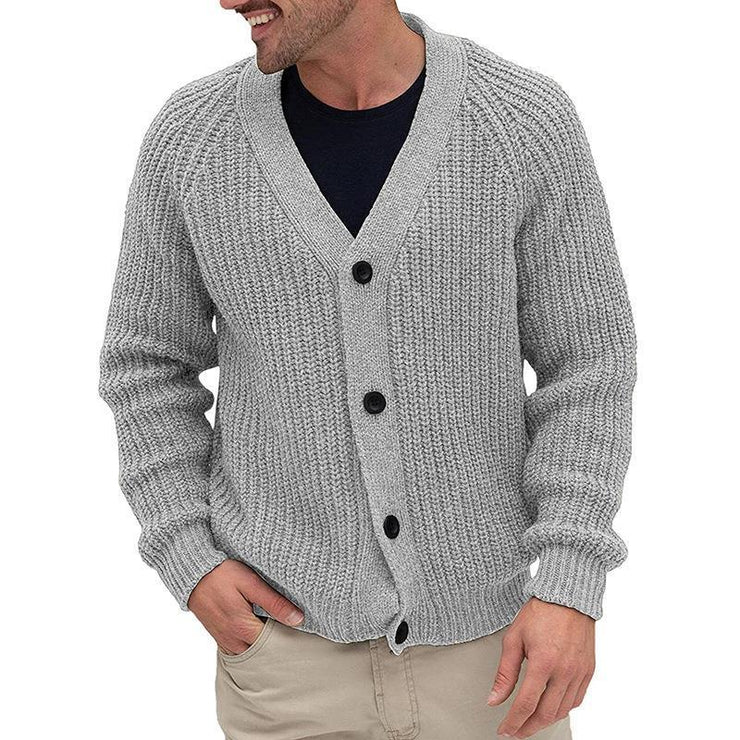 Men V-Neck Cardigan