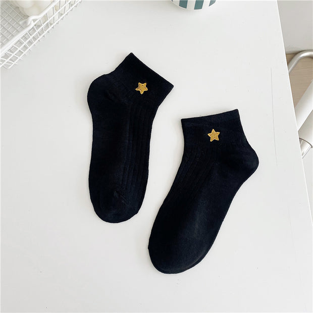 Women's Fashionable Cotton Embroidered Socks