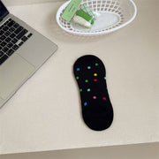 Women's Colored Polka Dot Cotton Low Cut Socks