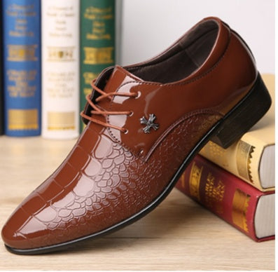 Shiny Lace-Up Dress Shoes