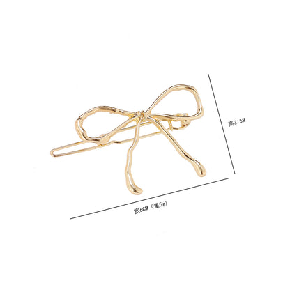Metallic Bow Hair Clips