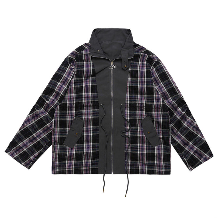 Double-sided Plaid Jacket Coat For Men