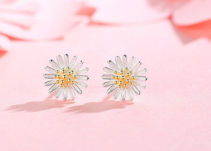 925 Sterling Silver Daisy Earrings