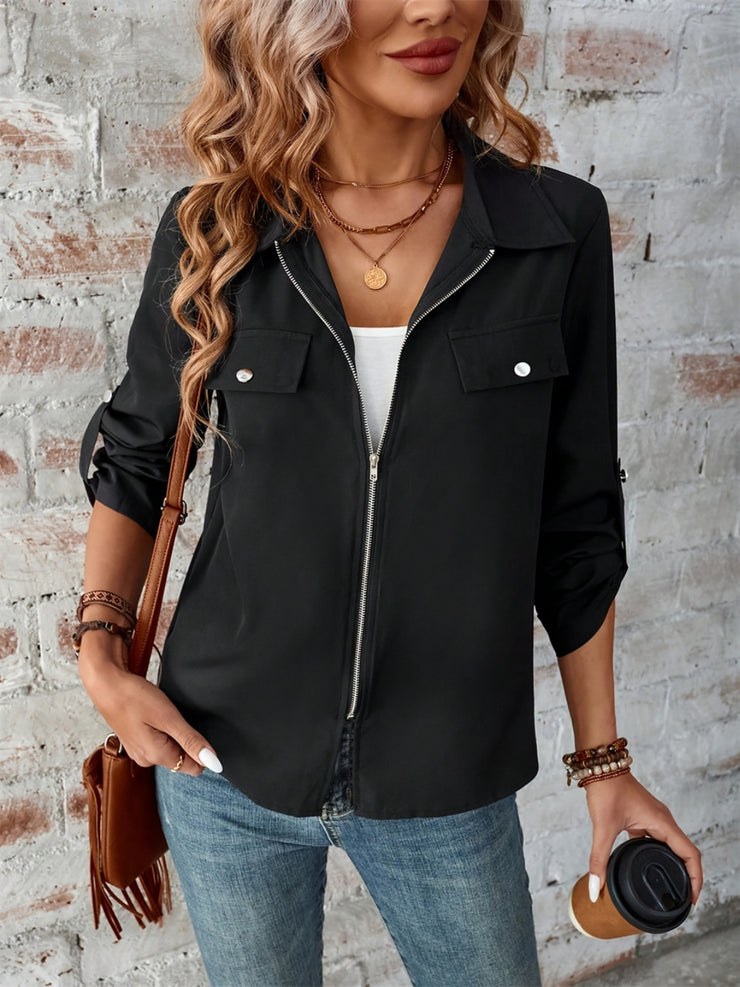 Zip Up Long Sleeve Jacket