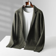 Men Cashmere Casual Plush Knitted Thich Cardigon