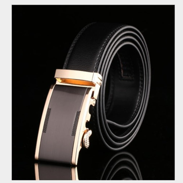 Genuine leather automatic buckle belt