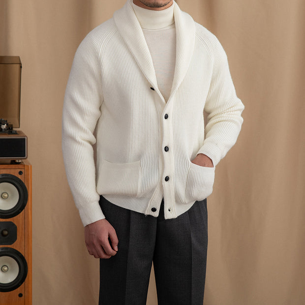 Thick Vintage Knitted Cardigan For Men