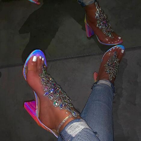 Woman Hight Rhinestones Heel