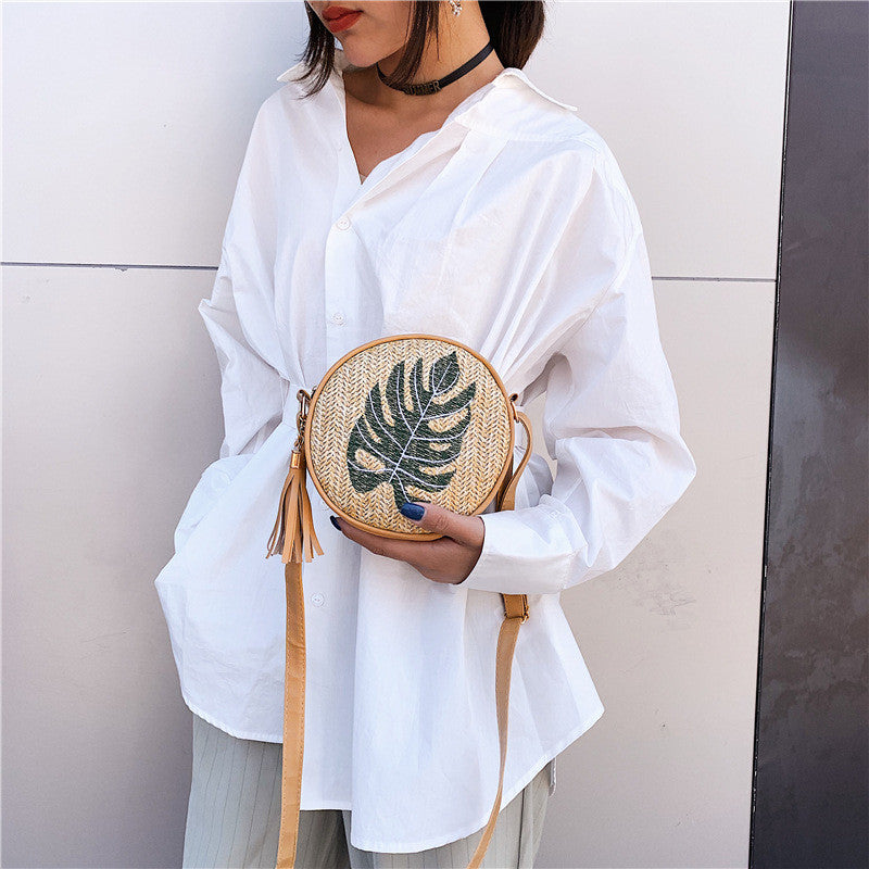 Women crossbody Straw bag