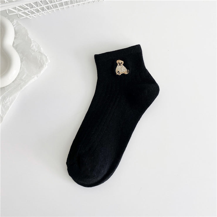 Women's Fashionable Cotton Embroidered Socks