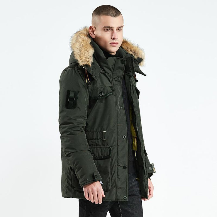 Men Warm Winter Long Cotton Jacket