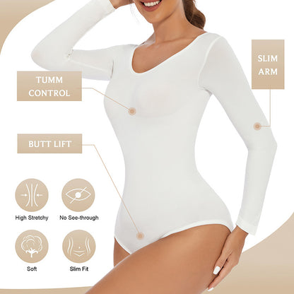 Long Sleeve Bodysuit – Waist & Hip Control