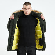 Men Warm Winter Long Cotton Jacket