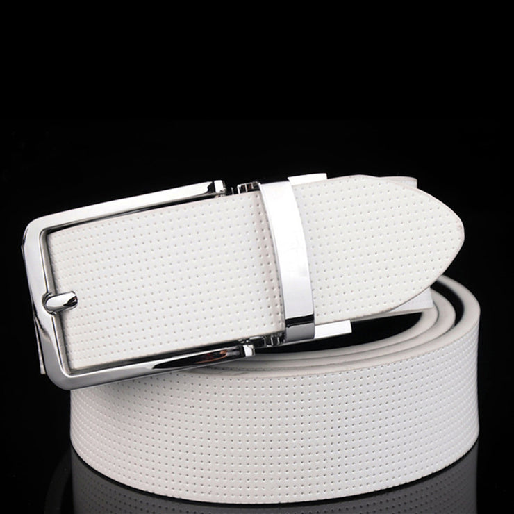 Men's simple rotating buckle belt