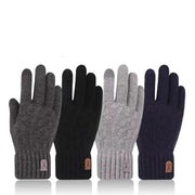 Men Cold-proof Woolen Knitted Gloves Man