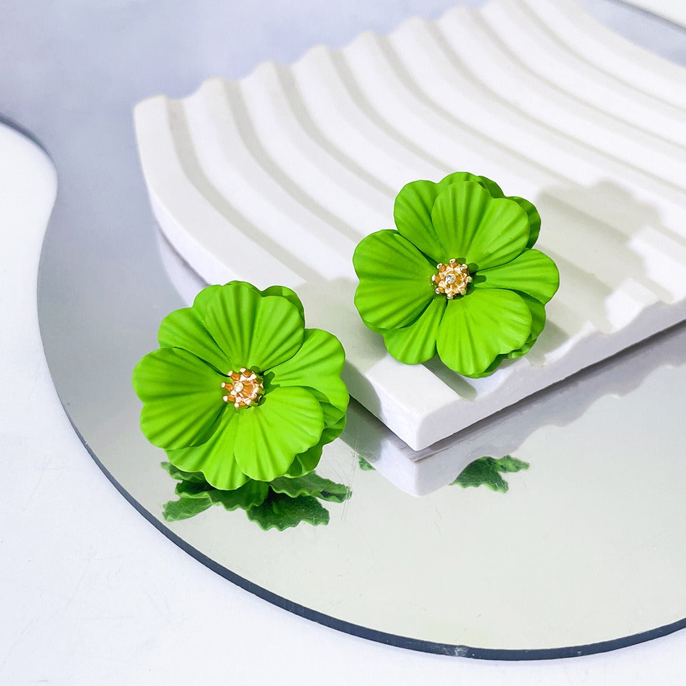 Forest style small flower earrings