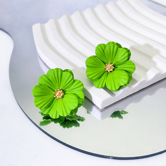 Forest style small flower earrings