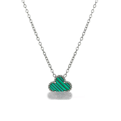 Lucky Clover Necklace Pendant Titanium Steel Double sided Beimu Clavicle Jewelry