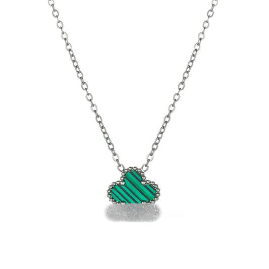 Lucky Clover Necklace Pendant Titanium Steel Double sided Beimu Clavicle Jewelry
