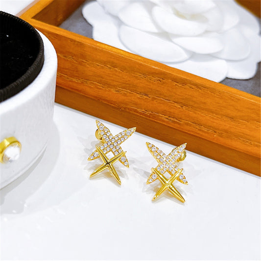 French Star Stud Earrings