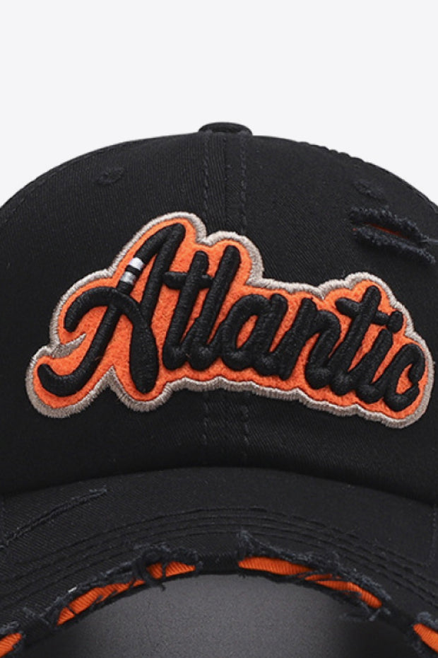 ATLANTIC Graphic Distressed Baseball Cap