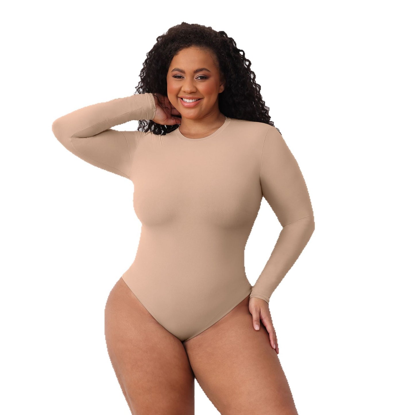 Double-Layer Sculpt Long Sleeve Bodysuit